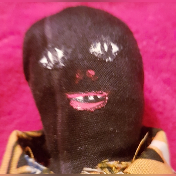 Handmade African Cloth Doll Folk Art Kente Cloth Vintage Collectible - Picture 7 of 8